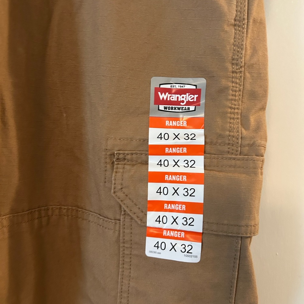 NWT. Wrangler Rancher work pants, khaki, men’s size 40x32 - Picture 3 of 9